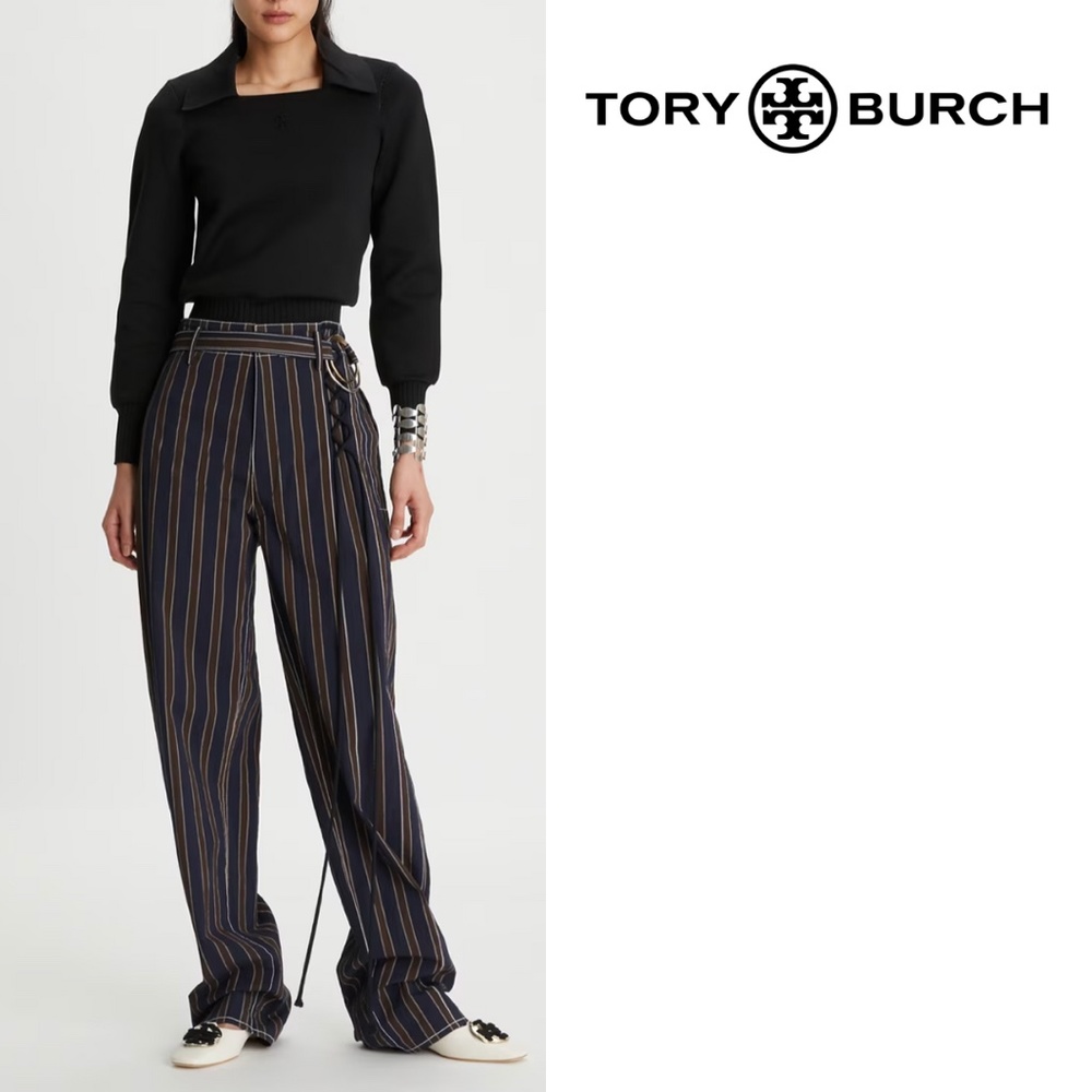 Tory Burch Logo Polo Sweater